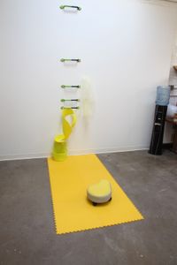 Finch by Jessica Stockholder contemporary artwork installation