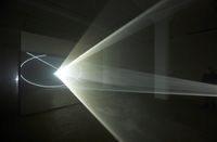 Split Second (Mirror) by Anthony McCall contemporary artwork installation