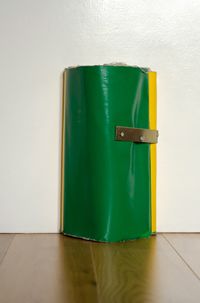 Mini-Minimum (Green/Yellow) by Angela De La Cruz contemporary artwork sculpture