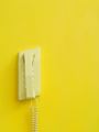 Yellow Telephone (Sleeping) for JG by Martin Boyce contemporary artwork 2