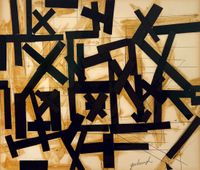 Black Sticks by Robert Goodnough contemporary artwork mixed media