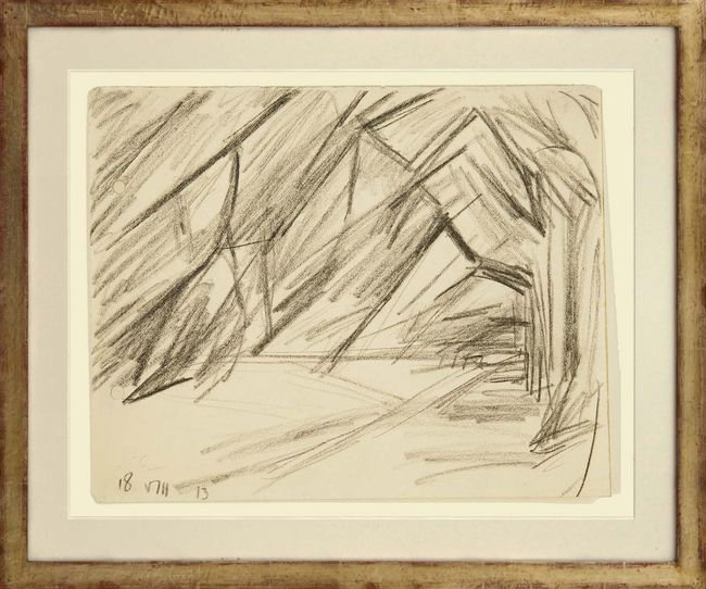 Path with trees by Lyonel Feininger contemporary artwork