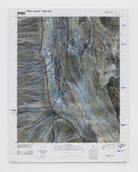 Death Valley Water Map (Mormon Point) by Oscar Tuazon contemporary artwork mixed media