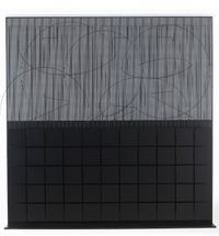 Escritura y cuadrados negros by Jesús Rafael Soto contemporary artwork sculpture