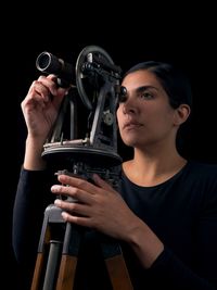 Portrait of a Woman with Theodolite I by Heba Y. Amin contemporary artwork photography