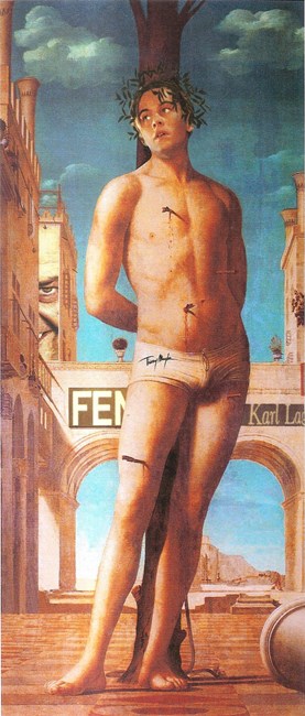 Leonardo. From the Saint Figures series by Olga Tobreluts contemporary artwork
