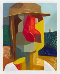 Head with Hat (Tiff) by Nicole Eisenman contemporary artwork painting, works on paper