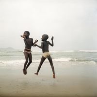 Deux sœurs sur une plage d'Apam, Ghana by Denis Dailleux contemporary artwork photography