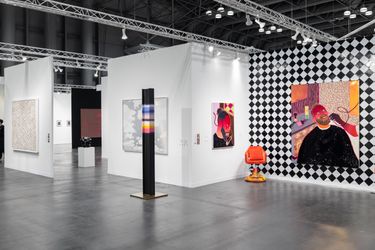 Installation view: Booth 217, The Armory Show 2023, Kavi Gupta, New York (8–10 September 2023). Courtesy Kavi Gupta, New York. Photo: Timothy Johnson.