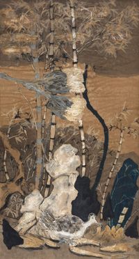 Wei's Landscapes, Birds and Flowers: Night Roosting by Wei Ligang contemporary artwork painting, works on paper