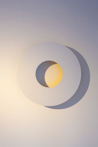 Reflector, Double Circle, Yellow & Blue by Adam Barker-Mill contemporary artwork painting, works on paper, sculpture