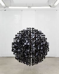 Sphère Noir by Julio Le Parc contemporary artwork sculpture