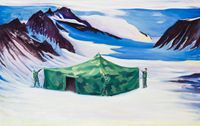 The Camping Man by Yu Guo contemporary artwork painting