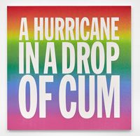 A hurricane in a drop of cum by John Giorno contemporary artwork works on paper