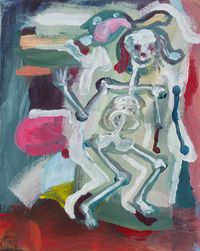 Waving Skeleton by Simon Blau contemporary artwork painting
