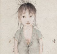 Cuteness by Liu Qinghe contemporary artwork painting, works on paper, drawing