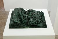 Green Saved Book by Jean Boghossian contemporary artwork sculpture