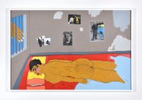 Bed work / (The story didn't stop at Jacks hotel) by Soufiane Ababri contemporary artwork works on paper, drawing