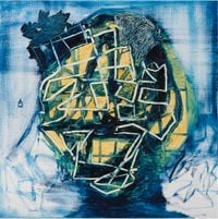 Blue Head by Gareth Sansom contemporary artwork painting