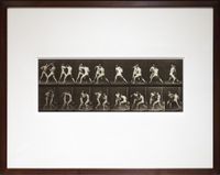 Boxing, open hand by Eadweard Muybridge contemporary artwork photography