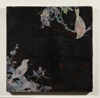 Imitating Mother-Of-Pearl Inlay Exercise (Two Birds Against Dark Background) by Su Meng-Hung contemporary artwork painting