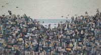 Humming Birds Over My City by Zena Assi contemporary artwork mixed media