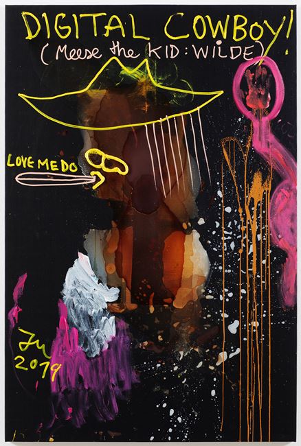 "HALLO: THIS PAINTING HATES YOU!" by Jonathan Meese contemporary artwork
