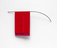 Red Split by Helen Calder contemporary artwork painting, sculpture