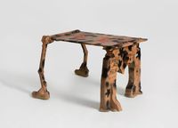 Table with Tattoo Patterns by Zhou Yilun contemporary artwork mixed media