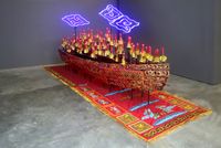 Traces of Historical Journeys by FX Harsono contemporary artwork painting, sculpture, installation, mixed media, textile
