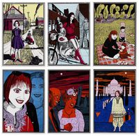 Six Snapshots of Julie (colour) by Grayson Perry contemporary artwork print