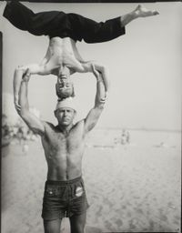 Headstand, Muscle Beach, Santa Monica, CA by Larry Silver contemporary artwork photography