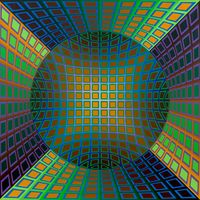 Einstein-Ker by Victor Vasarely contemporary artwork painting