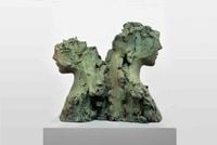 Two Immovable Heads by Mark Manders contemporary artwork sculpture