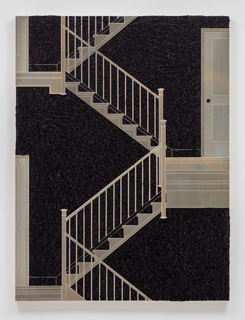 Pleated Ink, Staircase with Landing by Analia Saban contemporary artwork
