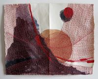 Hide a planet under thread by Radhika Khimji contemporary artwork works on paper, mixed media