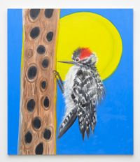 Woodpecker (and the Moon), 2021 by Ann Craven contemporary artwork painting, works on paper