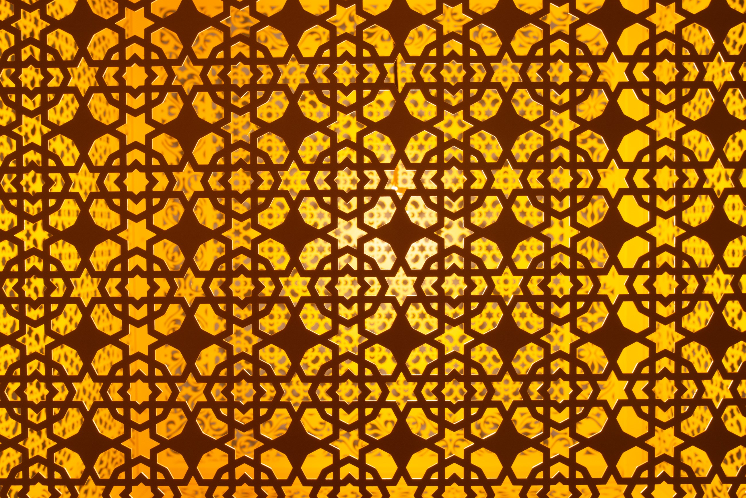 Hidden Diamond Saffron, 2019 by Anila Quayyum Agha Ocula