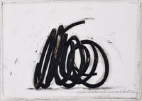 Two Indeterminate Lines by Bernar Venet contemporary artwork works on paper