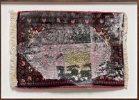 Weaving Letters I by Sepideh Mehraban contemporary artwork mixed media, textile