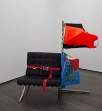 Assist: Flagged & Down by Jessica Stockholder contemporary artwork sculpture