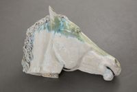 Horse’s Head from the chariot of the moon goddess Selene II by Isa Melsheimer contemporary artwork sculpture