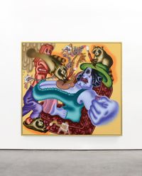 Raccoon Artist Surprises the Art World by Peter Saul contemporary artwork painting