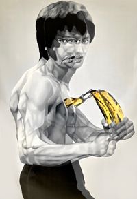 Banana Bruce by Teiji Hayama contemporary artwork painting, works on paper