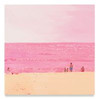 Silver Beach (Pink) by Isca Greenfield-Sanders contemporary artwork painting