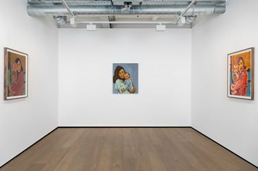 Exhibition view: Claire Tabouret, Portraits, Almine Rech, London (2 October–16 November 2019). Courtesy the Artist and Almine Rech. Photo © Melissa Castro Duarte.