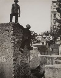 Untitled (Children at play on rooftops, Paris) by André Kertész contemporary artwork sculpture, photography