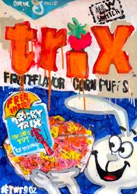 Big Cereal (Trix) by KINJO contemporary artwork painting, works on paper, drawing