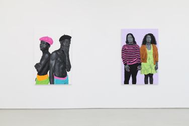 Exhibition view: Otis Kwame Kye Quaicoe, ONE BUT TWO (Haadzii), Roberts Projects, Los Angeles (5 June–2 July 2021). Courtesy Roberts Projects.
