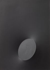 Un Ovale Nero (A Black Oval) by Turi Simeti contemporary artwork painting